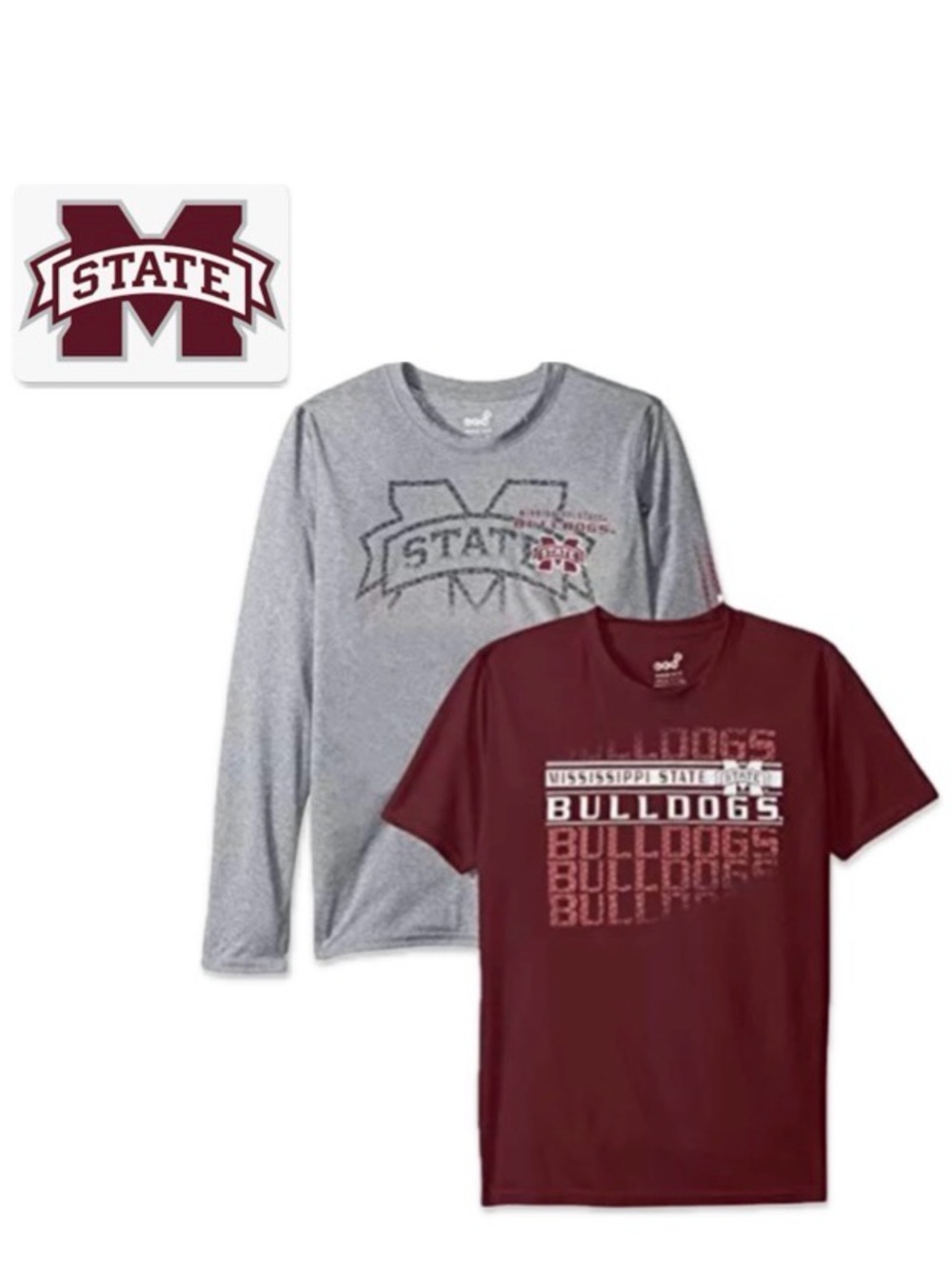 NWT Lot of 2x [Gen2] Mississippi State Bulldogs NCAA Shirts Pack Youth M or L - Picture 2 of 12